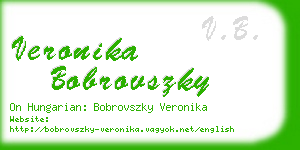 veronika bobrovszky business card